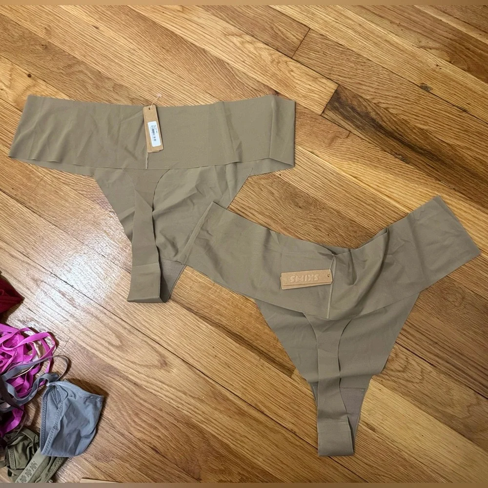 Bundle Of 2 Thongs Skims Size 3X Desert Naked Thong NWT Panty Thong Soft Panties